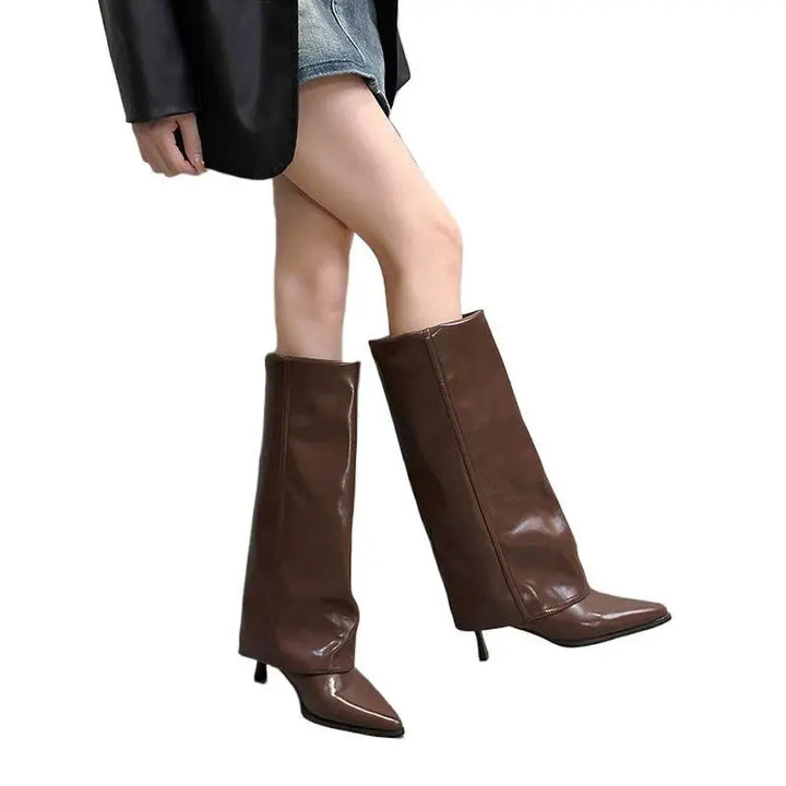 Blanka | Dame Læder Lårhøje Støvler med Spænde - Freya Kobenhavn