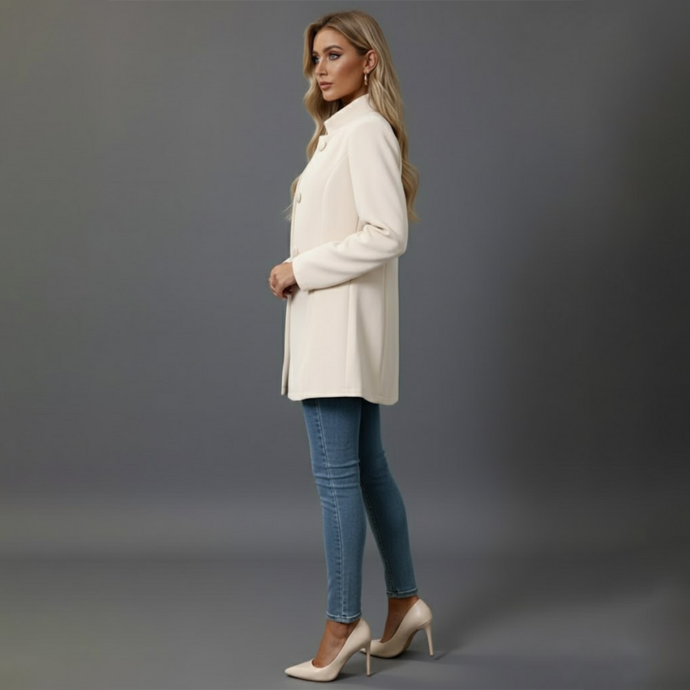 Hanna | Kvinders vinterfrakke med knapper - Freya Kobenhavn