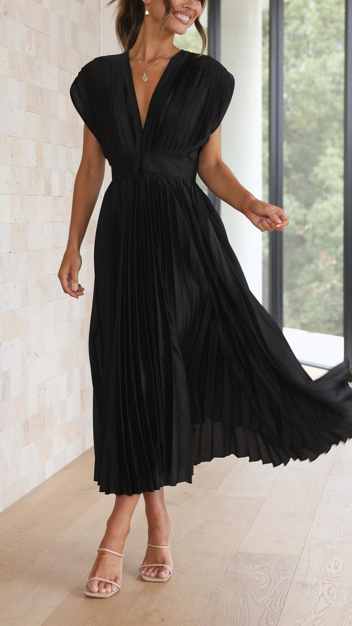 Maria™ | Elegant Pleated Maxi Dress - Freya Kobenhavn