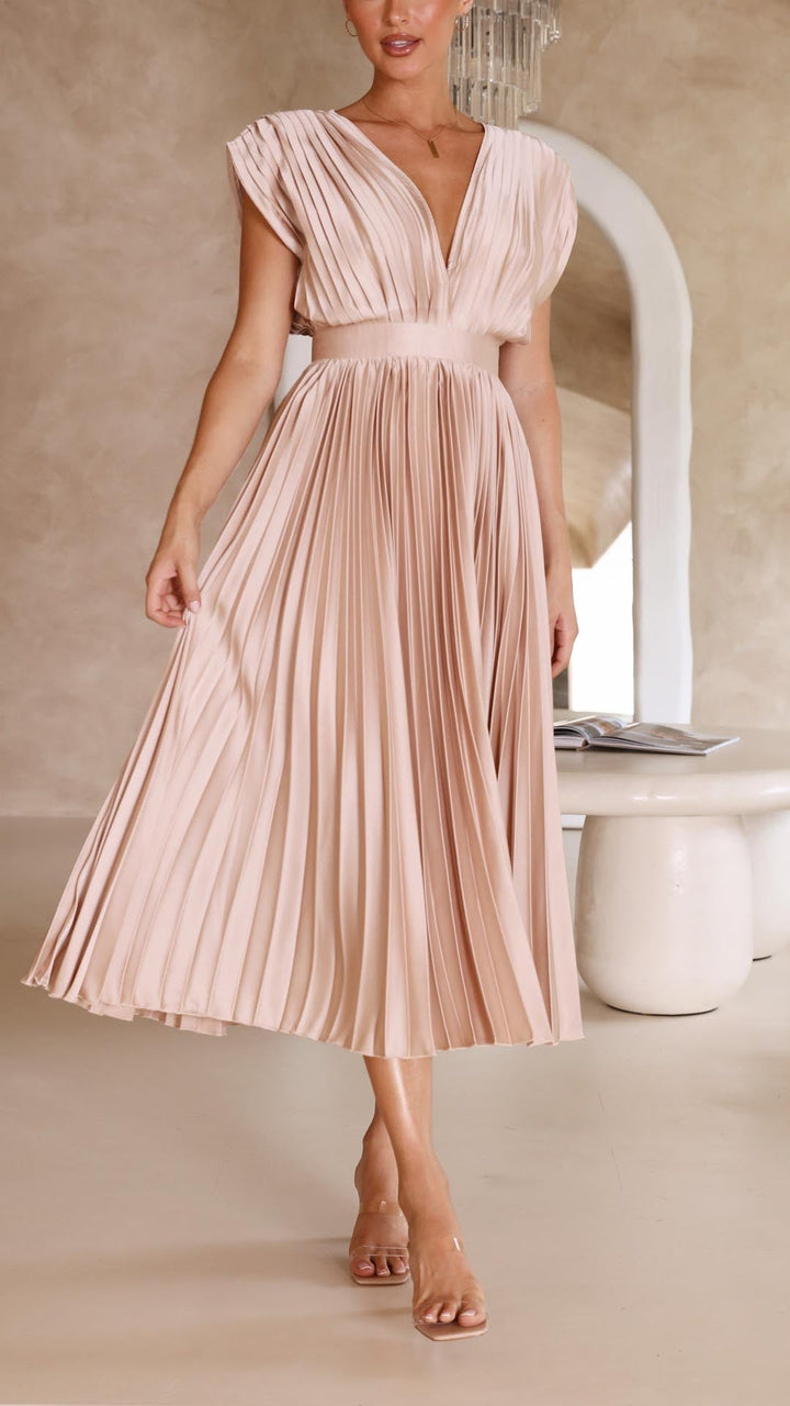 Maria™ | Elegant Pleated Maxi Dress - Freya Kobenhavn