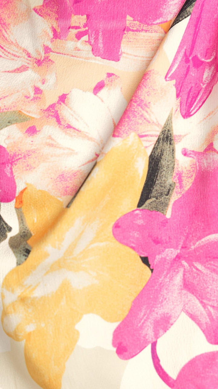 Margrit | Kvinde Halterneck Blomstret Maxi Bryllupsgæst Kjole - Freya Kobenhavn