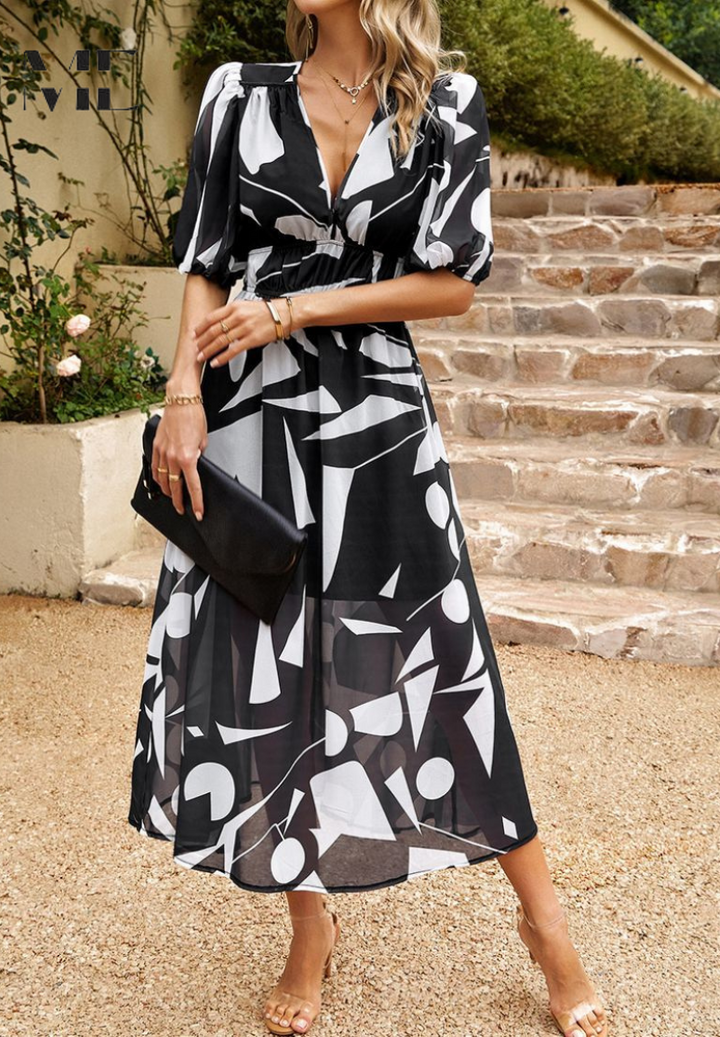 Monica™ | Elegant Floral Dress - Freya Kobenhavn