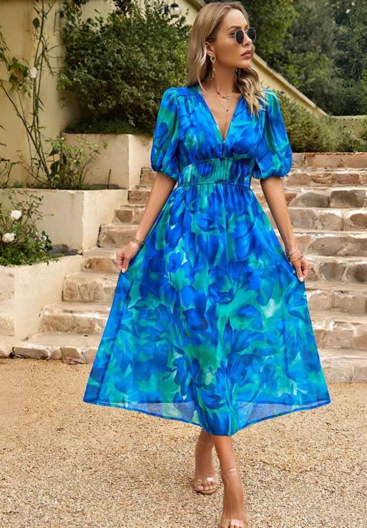 Monica™ | Elegant Floral Dress - Freya Kobenhavn