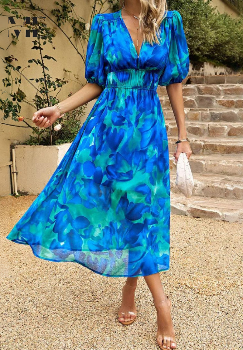Monica™ | Elegant Floral Dress - Freya Kobenhavn