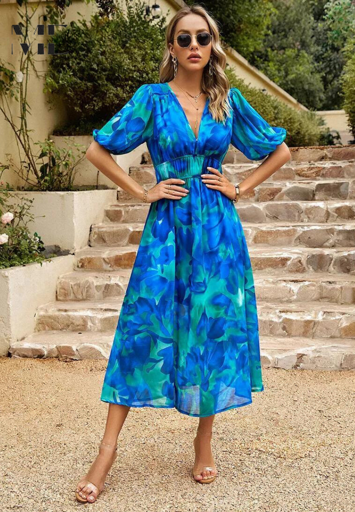 Monica™ | Elegant Floral Dress - Freya Kobenhavn