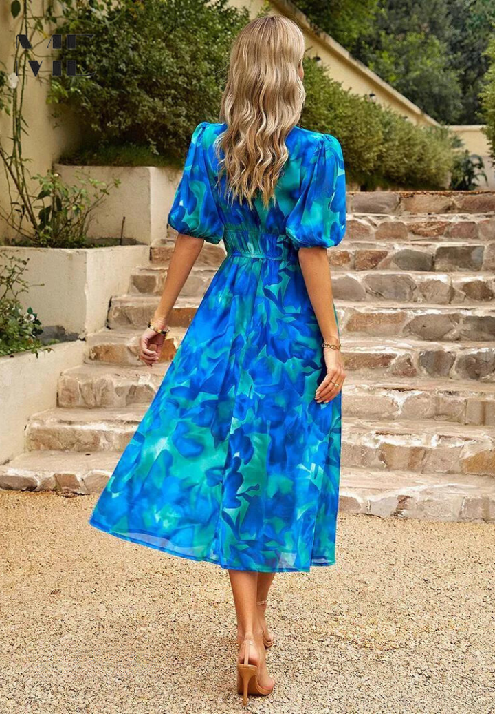 Monica™ | Elegant Floral Dress - Freya Kobenhavn