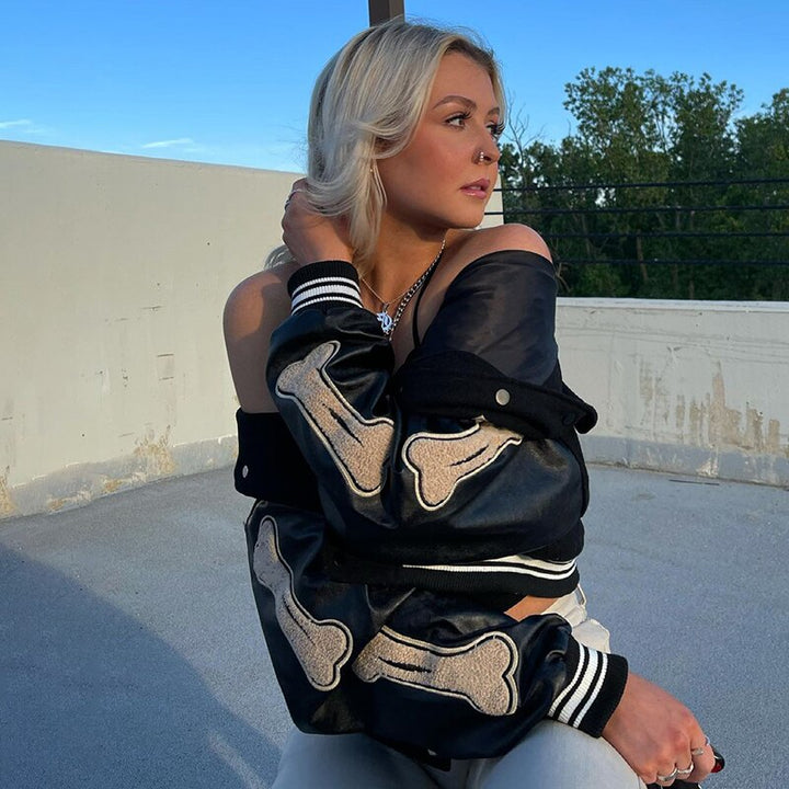 Julie | Kvinders Vinter Casual Collegejakke i Letterman-stil - Freya Kobenhavn