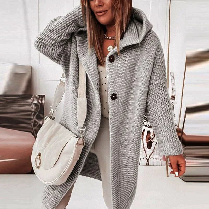 Nanette | Kvinde Casual Oversized Hættetrøje Cardigan - Freya Kobenhavn