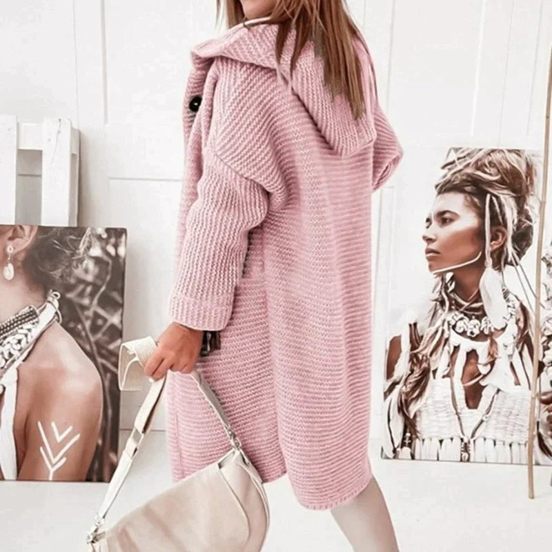 Nanette | Kvinde Casual Oversized Hættetrøje Cardigan - Freya Kobenhavn