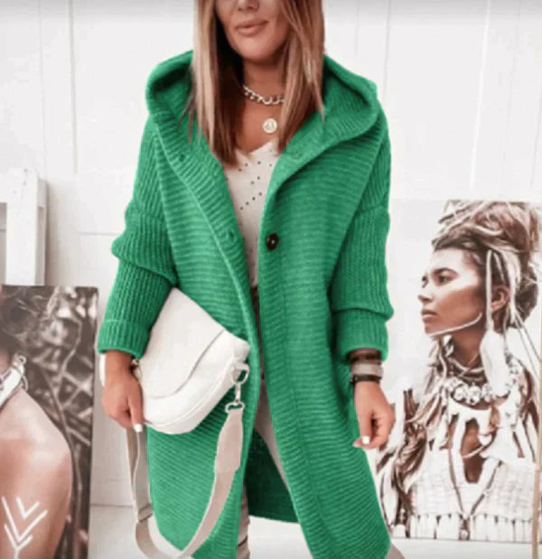 Nanette | Kvinde Casual Oversized Hættetrøje Cardigan - Freya Kobenhavn