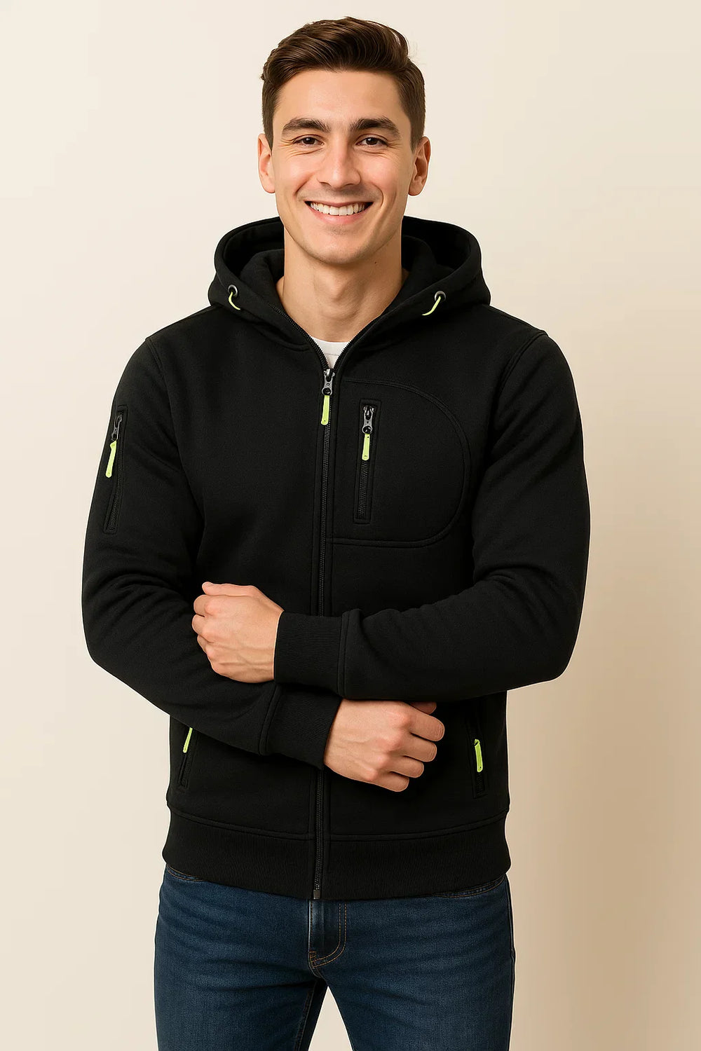 Rune | Mænd Sporty Casual Front-zip Hoodie - Freya Kobenhavn