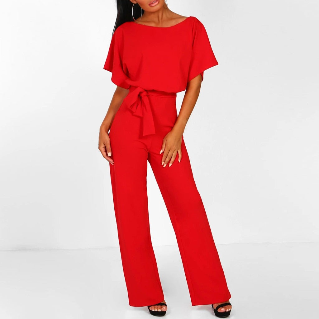 Clarissa™ | Elegant Bæltebelagt Dame Jumpsuit - Freya Kobenhavn