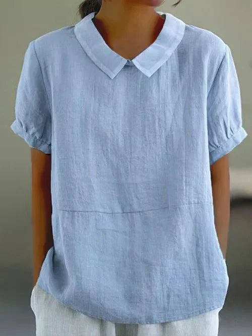 Tine | Dame Hør Peter Pan Krave Bluse