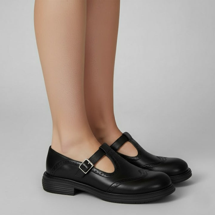 Jeanette | Chikke klassiske støvler i vintage Mary Jane-stil med spænde - Freya Kobenhavn