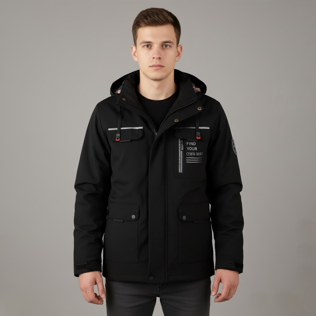 Jon | Herres vandtætte ski-vinterjakke med hætte til udendørsbrug - Freya Kobenhavn