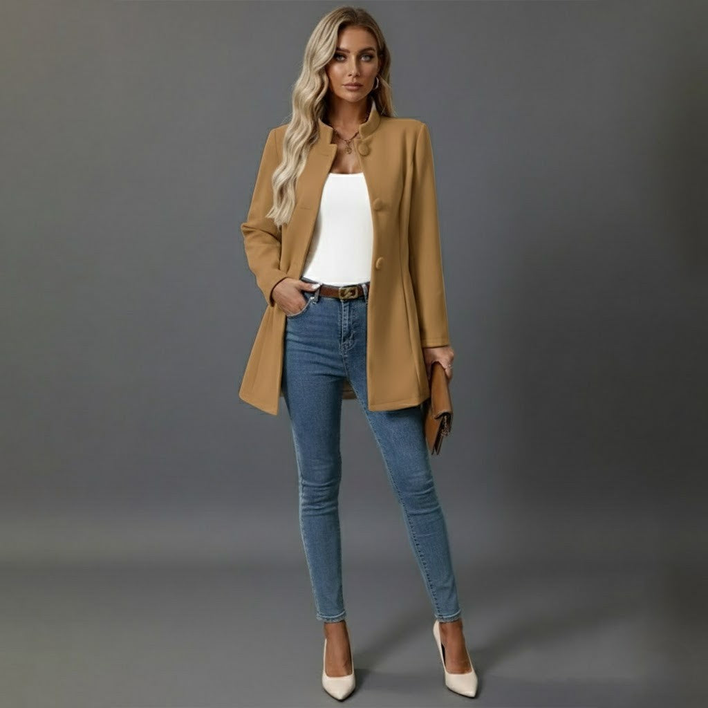 Hanna | Kvinders vinterfrakke med knapper - Freya Kobenhavn