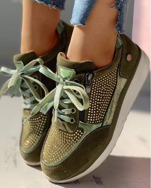 Johanne | Dame Snørebånd Platform Sneakers