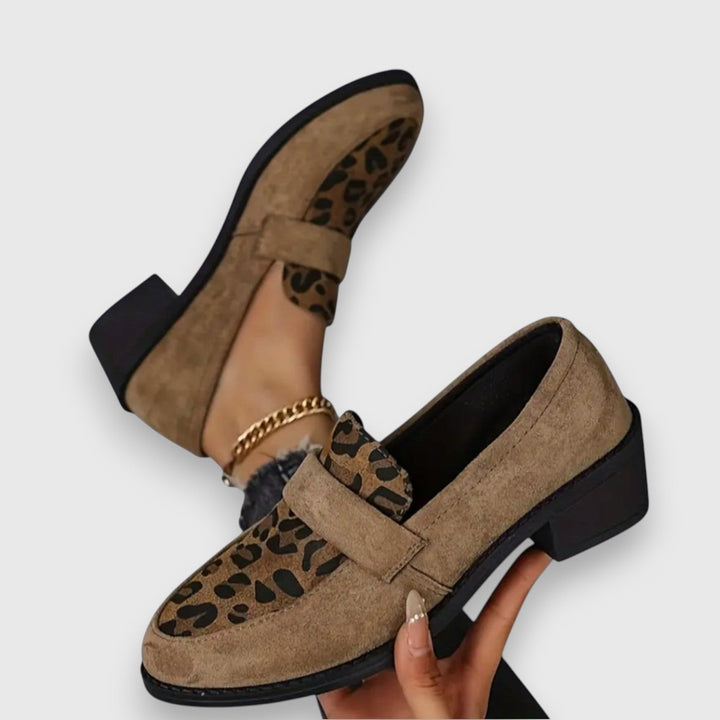 Caroline | Kvinders Forårs Loafers med Leopardmønster