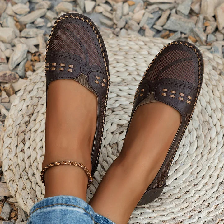 Benedikte | Dame Perforerede Komfort Slip On Loafers - Freya Kobenhavn