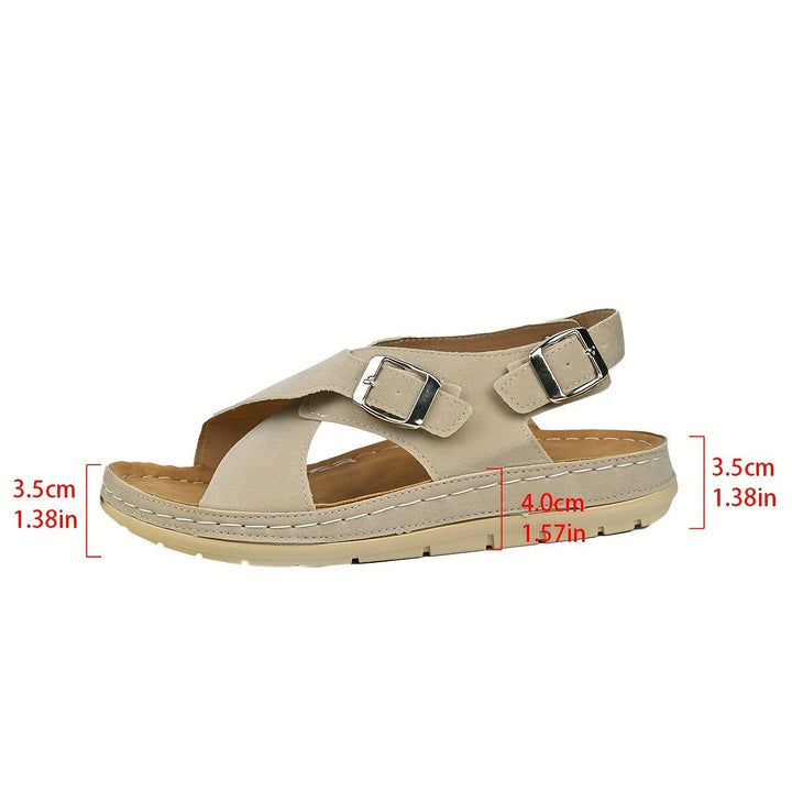 Cross-Strap Sandaler Dame Polstret Komfort Fleksible