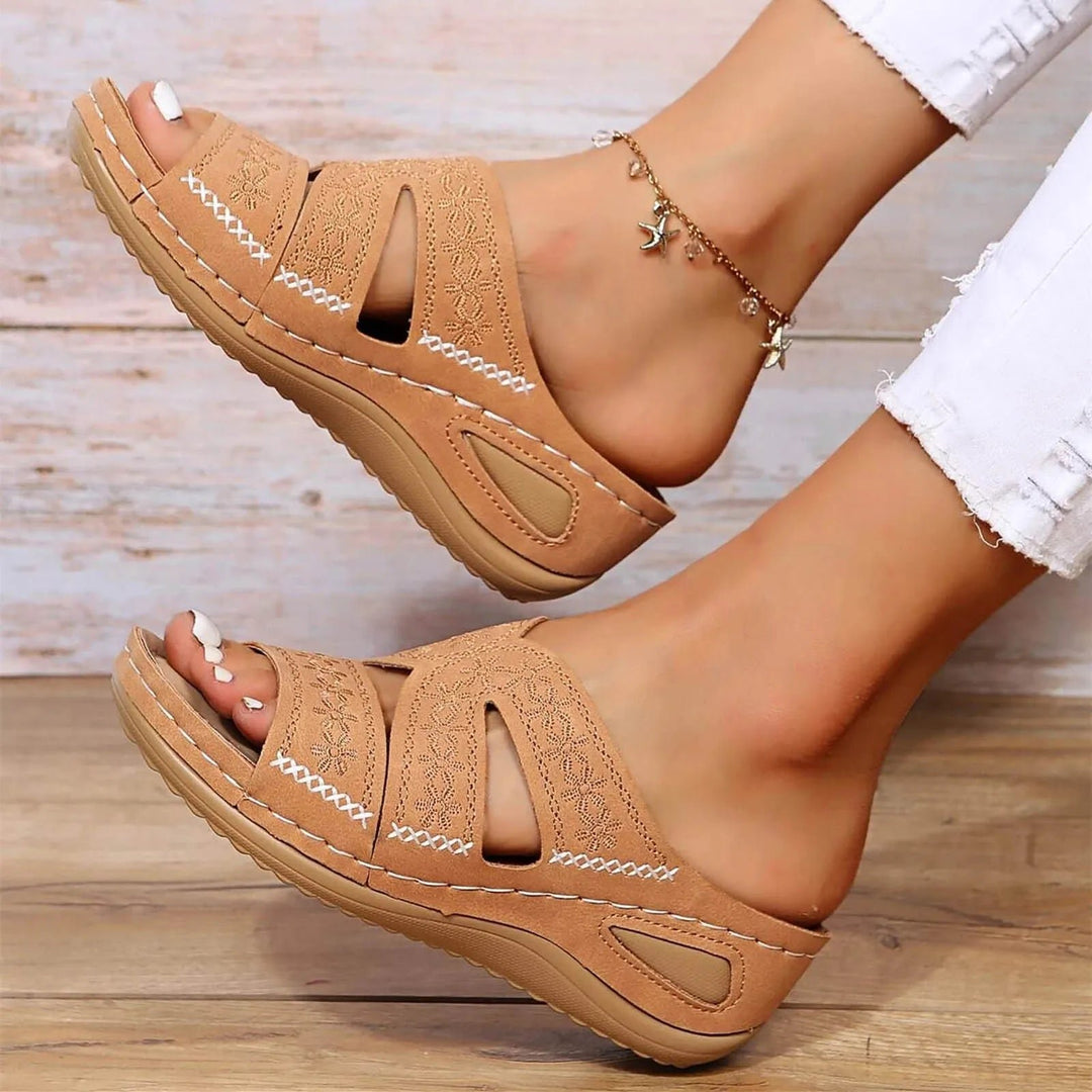 Cross-Strap Sandaler Ortopædiske Justerbare Remme