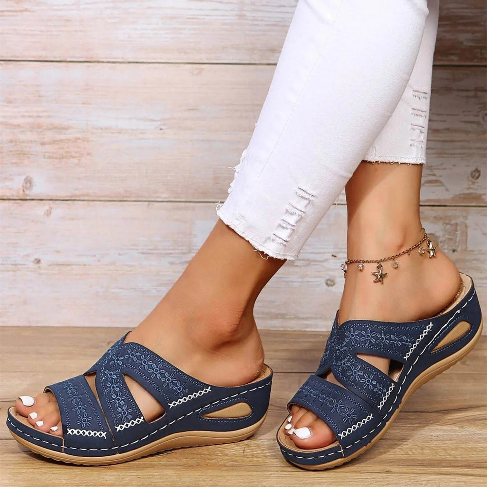 Cross-Strap Sandaler Ortopædiske Justerbare Remme