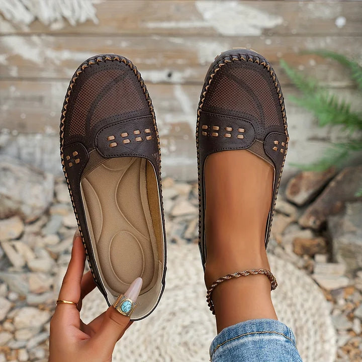 Benedikte | Dame Perforerede Komfort Slip On Loafers - Freya Kobenhavn
