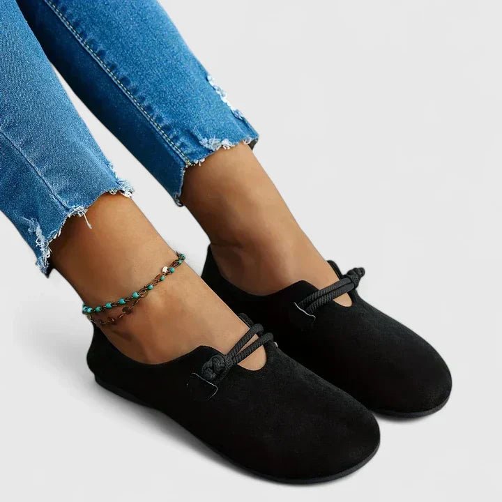 Dame Loafers Rund Tå Reb Detalje Slip-On Flade Sko