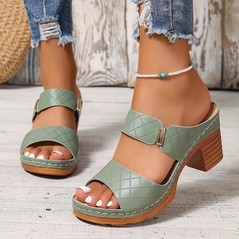Dame Ortopædiske Blokchunky Memory Foam Sandaler
