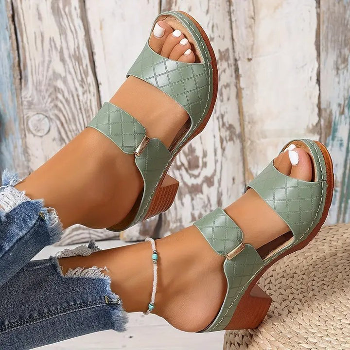 Dame Ortopædiske Blokchunky Memory Foam Sandaler