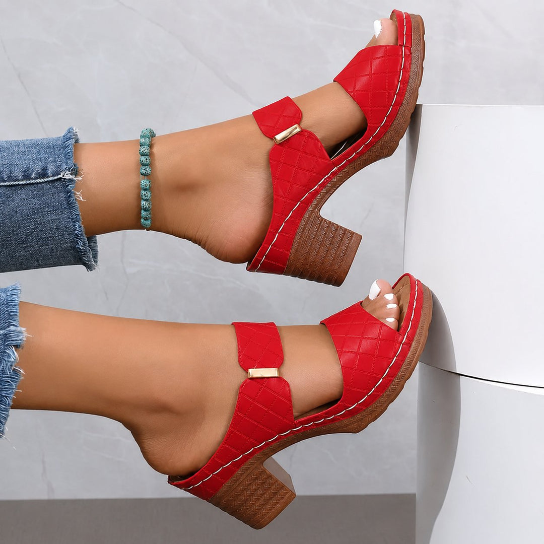 Dame Ortopædiske Blokchunky Memory Foam Sandaler