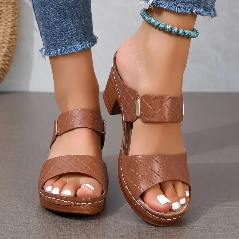 Dame Ortopædiske Blokchunky Memory Foam Sandaler