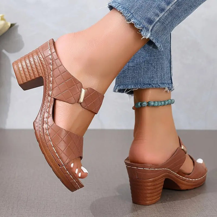 Dame Ortopædiske Blokchunky Memory Foam Sandaler