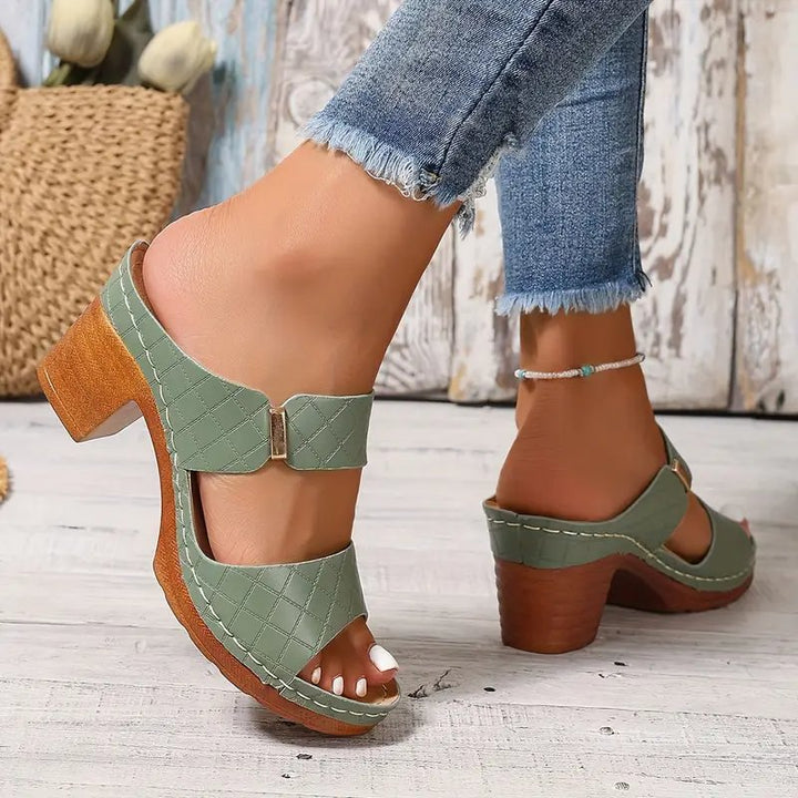Dame Ortopædiske Blokchunky Memory Foam Sandaler