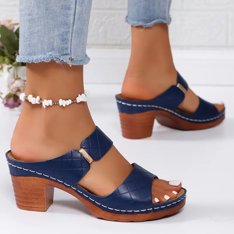 Dame Ortopædiske Blokchunky Memory Foam Sandaler