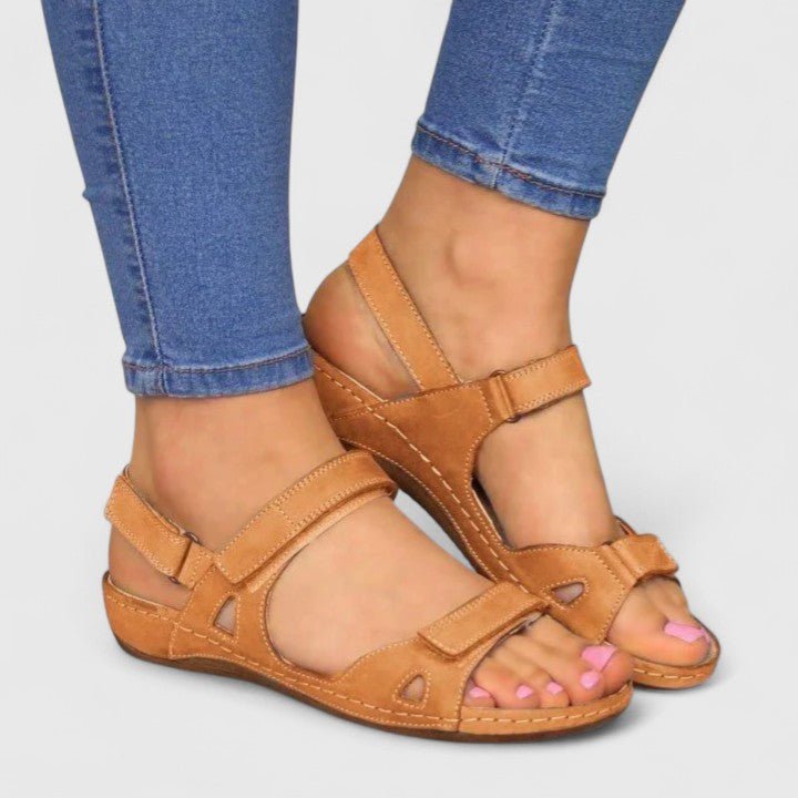 Dame Ortopædiske Sandaler Komfort Ankelrem Sommer - Brown