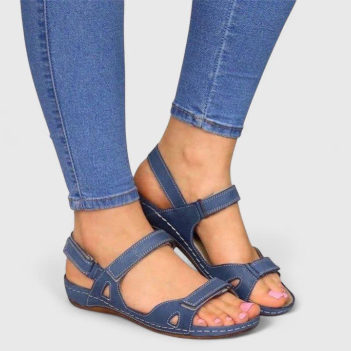 Dame Ortopædiske Sandaler Komfort Ankelrem Sommer - Blue