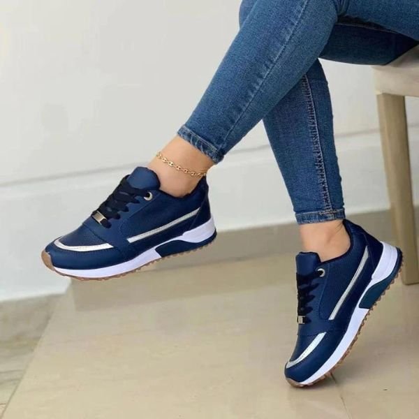 Dame Ortopædiske Sportssko Komfort Sneakers - Blauw