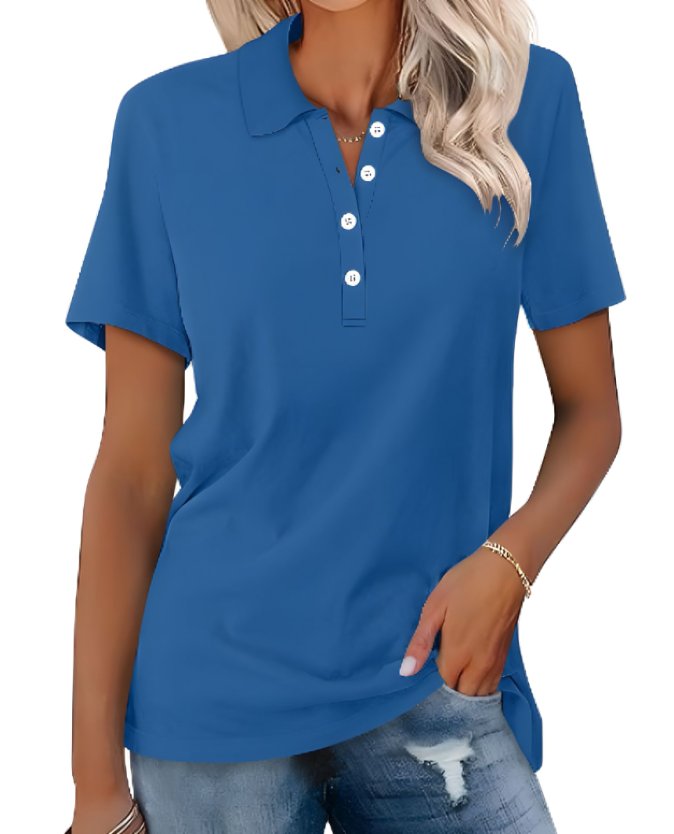 Dame Polo Shirt Kortærmet Pique Klassisk Pasform