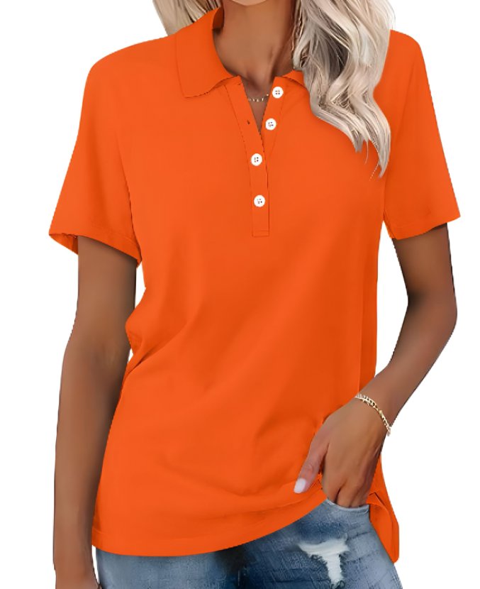 Dame Polo Shirt Kortærmet Pique Klassisk Pasform