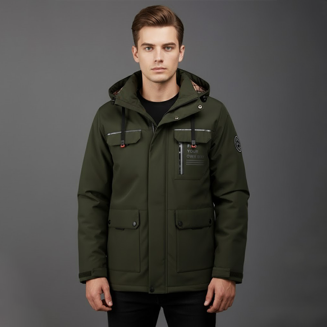 Jon | Herres vandtætte ski-vinterjakke med hætte til udendørsbrug - Freya Kobenhavn