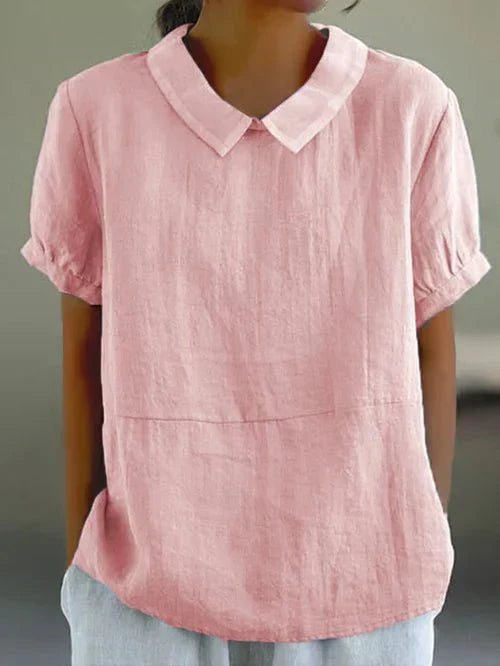 Tine | Dame Hør Peter Pan Krave Bluse