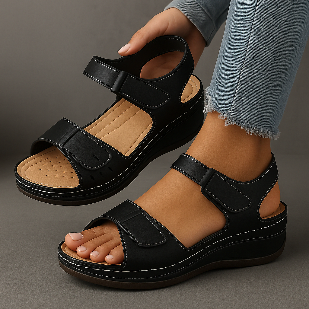 Nina™™ | Orthopedic Sandals with Wedge Heel - Freya Kobenhavn