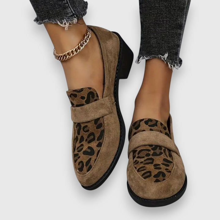 Caroline | Kvinders Forårs Loafers med Leopardmønster