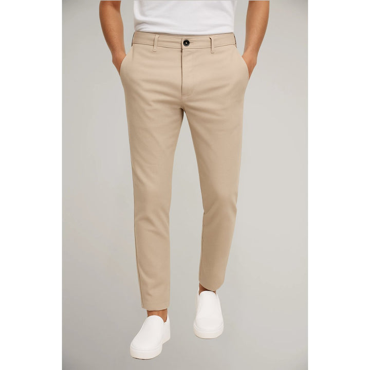 Herre Skræddersyede Slim-Fit Chino Bukser - Light Brown