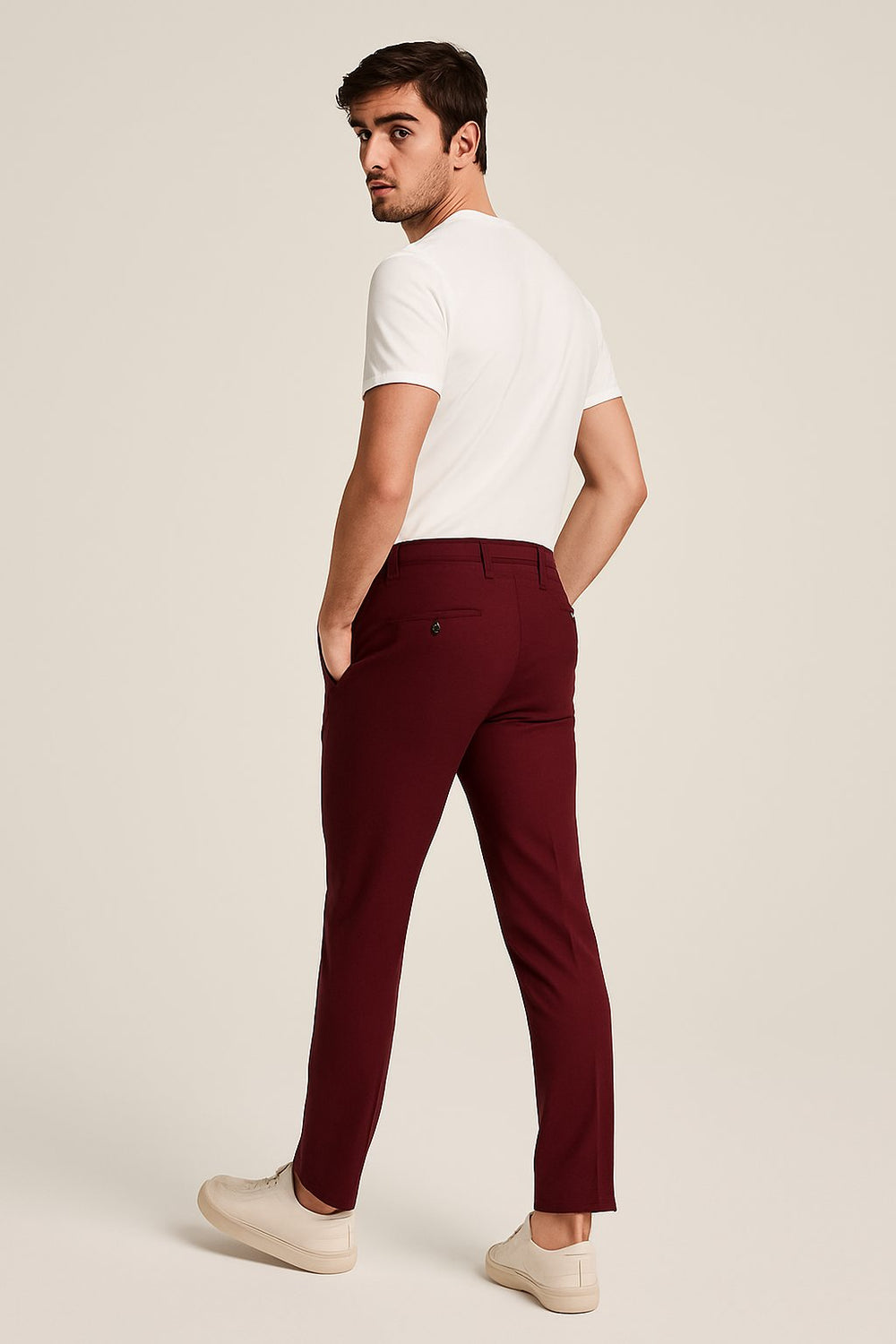 Herre Skræddersyede Slim-Fit Chino Bukser