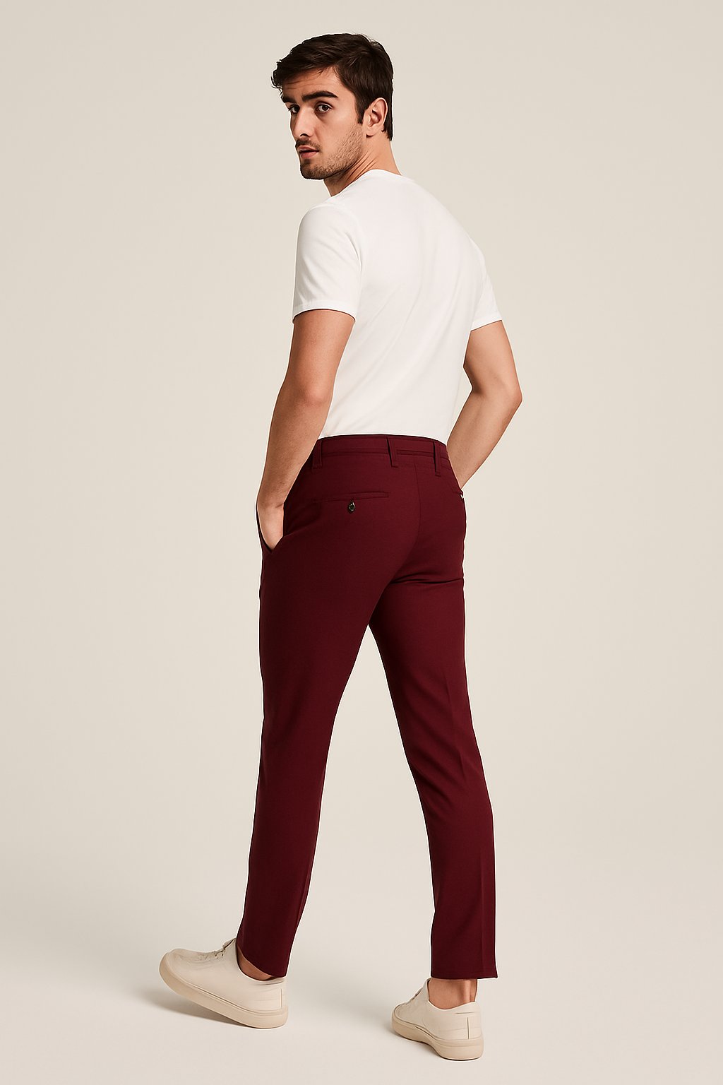 Herre Skræddersyede Slim-Fit Chino Bukser