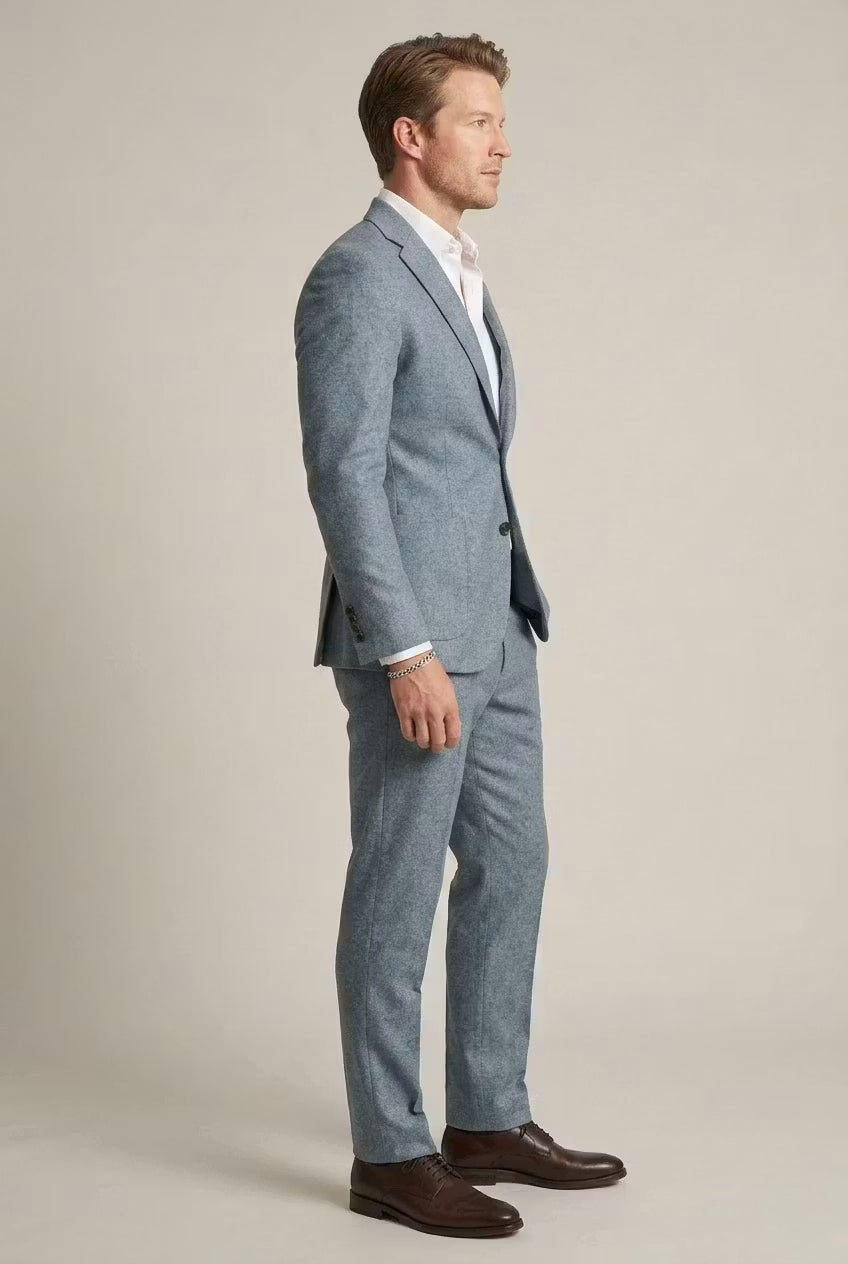 Herre Slim-Fit Two-Piece Set Struktureret Businesskjole