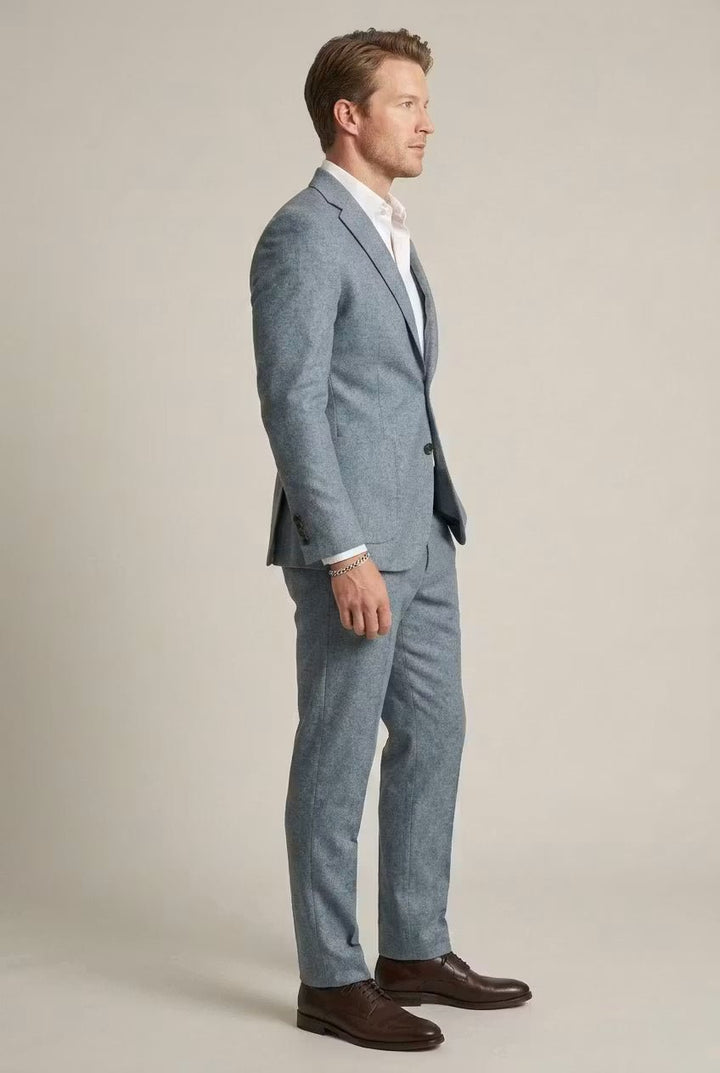 Herre Slim-Fit Two-Piece Set Struktureret Businesskjole