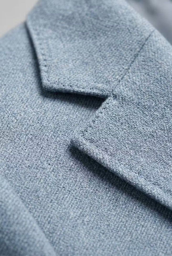 Herre Slim-Fit Two-Piece Set Struktureret Businesskjole